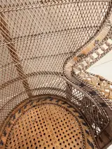 Rotan Pauwenstoel vintage – foto 9 – kavel bij De Kringwinkel, Dendermonde