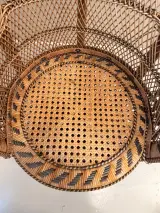 Rotan Pauwenstoel vintage – foto 10 – kavel bij De Kringwinkel, Dendermonde