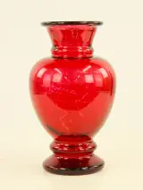 XL - Twee grote glazen vazen in rood & zwart - decoratieve set - 41 en 50 cm – foto 2 – kavel bij De Kringwinkel, Antwerpen