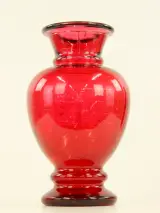 XL - Twee grote glazen vazen in rood & zwart - decoratieve set - 41 en 50 cm – foto 3 – kavel bij De Kringwinkel, Antwerpen