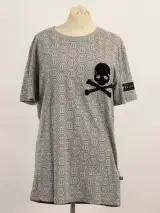 Philipp Plein Homme - grijs monogram T-shirt met skull & strass – foto 3 – kavel bij De Kringwinkel, Antwerpen