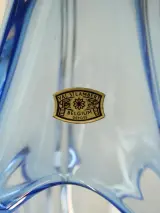 Val Saint Lambert – Blauwe kristallen vaas (22 cm) – foto 6 – kavel bij De Kringwinkel, Antwerpen