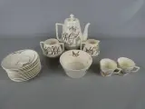 Vintage servies met vogelmotief van P. Regout Maastricht – kavel bij De Kringwinkel, Diest