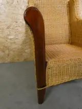 Rotan fauteuil met houten accenten – foto 3 – kavel bij De Kringwinkel, Diest