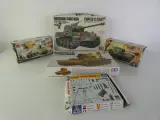 Kavel van 5 militaire modelbouwdozen (1:35 & 1:72) – Tamiya, Italeri, Airfix – Deels Vintage – foto 2 – kavel bij De Kringwinkel, Heverlee