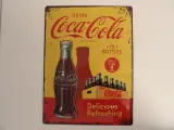 Retro metalen Coca-Cola reclamebord – kavel bij De Kringwinkel, Leopoldsburg