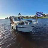 (Locatie Sint Nicolaasga) Klassieke stalen motorkruiser, "Blauwe Reiger", incl. boottrailer – foto 4 – kavel bij Onlineveilingmeester, Heerenveen