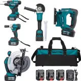 Accu gereedschap set in tas, Metallo, Blauw – kavel bij Onlineveilingmeester, Heerenveen