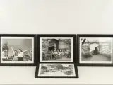 Set van 4 ingelijste zwart-wit prints - The Global Agency, Cities - Parijs & Londen – kavel bij De Kringwinkel, Antwerpen