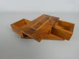 Houten sieraden- of opbergdoos met lade – foto 2 – kavel bij De Kringwinkel, Diest