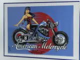 David Vicente “American motorcycle” pin-up poster (gesigneerd) – foto 2 – kavel bij De Kringwinkel, Antwerpen
