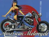 David Vicente “American motorcycle” pin-up poster (gesigneerd) – foto 4 – kavel bij De Kringwinkel, Antwerpen