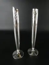 Set van 2 vintage verzilverde WMF-vazen – kavel bij De Kringwinkel, Heverlee
