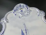 Delftsblauwe wandplaat met maritiem tafereel – foto 2 – kavel bij De Kringwinkel, Heverlee