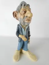 Beeldje caricaturale weergave van Franse zanger Serge Gainsbourg – kavel bij De Kringwinkel, Heverlee