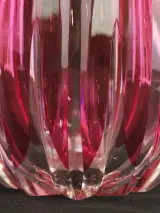 Val Saint Lambert roze vaas in geslepen glas model Zinia 1926 Joseph Simon – foto 7 – kavel bij De Kringwinkel, Antwerpen