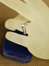 18 karaat witgouden ring met diamant – kavel bij De Kringwinkel, Antwerpen