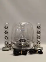 Harman Kardon SoundSticks II - Iconische transparante 2.1 speakerset in originele doos – foto 2 – kavel bij De Kringwinkel, Gent