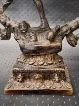 Bronzen en messing beeld van de dansende Shiva Nataraja uit India – foto 3 – kavel bij De Kringwinkel, Gent