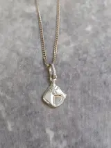 Zilveren lange ketting met paardenkop hanger - Sterling zilver / 925 – foto 5 – kavel bij De Kringwinkel, Gent