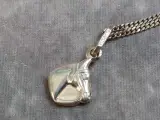 Zilveren lange ketting met paardenkop hanger - Sterling zilver / 925 – foto 7 – kavel bij De Kringwinkel, Gent