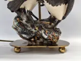 Exclusieve vintage Hollywood Regency tafellamp - Eksters op rots – foto 9 – kavel bij De Kringwinkel, Gent