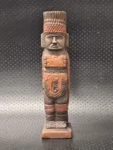 Terracotta replica van een Tolteekse Atlante krijger - Mecixo of Hidalgo – kavel bij De Kringwinkel, Gent