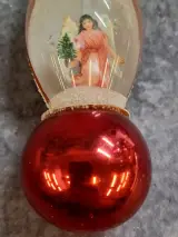 Vintage glazen kersthanger met engel – foto 4 – kavel bij De Kringwinkel, Gent