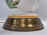 Vintage handbeschilderde keramische tafellamp ‘Margi’ - floraal decor & messing voet – foto 8 – kavel bij De Kringwinkel, Gent