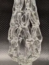 Opengewerkte glazen design kandelaar 39.5 cm in Murano-stijl – foto 5 – kavel bij De Kringwinkel, Gent