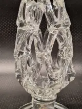 Opengewerkte glazen design kandelaar 39.5 cm in Murano-stijl – foto 7 – kavel bij De Kringwinkel, Gent