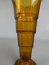 Val Saint Lambert amber vaas – foto 5 – kavel bij De Kringwinkel, Diest