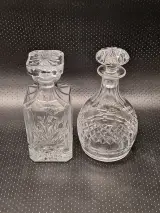 Set van twee kristallen whisky karaffen – foto 2 – kavel bij De Kringwinkel, Gent