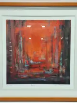Gelimiteerde kunstzeefdrukken "Rome" en "Venetië" - Coco Meesen (Set van 2) – foto 3 – kavel bij De Kringwinkel, Gent