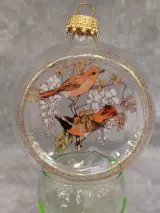 Exclusieve glazen kerstballen set - 4 stuks - "Christmas by Krebs" Elegant Glass – foto 2 – kavel bij De Kringwinkel, Gent
