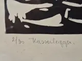 Originele houtsnede / houtgravure "Kasseilegger" - F. Juliaan (1967) - gelimiteerd (2/30) – foto 8 – kavel bij De Kringwinkel, Gent