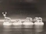 Vierdelige set dierensculpturen in gegoten kristal, stijl Cristal d'Arques – foto 2 – kavel bij De Kringwinkel, Gent