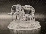 Vierdelige set dierensculpturen in gegoten kristal, stijl Cristal d'Arques – foto 9 – kavel bij De Kringwinkel, Gent