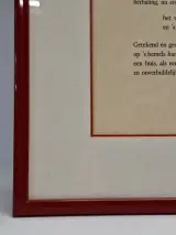Gedrukt en handgesigneerd gedicht "Huis" - Hubert van Herreweghen - ingelijst – foto 5 – kavel bij De Kringwinkel, Gent
