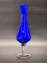 Set van 2 mondgeblazen opaline vazen in Empoli en/of Murano stijl – foto 3 – kavel bij De Kringwinkel, Gent