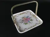 Luxe Mid-Century Driedelige Limoges Porseleinen Serveerset met Messing Monturen – foto 6 – kavel bij De Kringwinkel, Heverlee