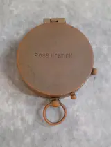 Vintage koperen zakkompas "Ross London" met houten kistje – foto 2 – kavel bij De Kringwinkel, Gent
