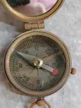 Vintage koperen zakkompas "Ross London" met houten kistje – foto 4 – kavel bij De Kringwinkel, Gent