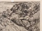 Antieke ets "Steigerende Paarden" - Henri Quittelier (1884–1980) - ingelijst – foto 3 – kavel bij De Kringwinkel, Gent