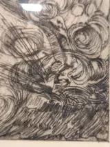 Antieke ets "Steigerende Paarden" - Henri Quittelier (1884–1980) - ingelijst – foto 5 – kavel bij De Kringwinkel, Gent