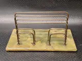 Negendelige set van Art-Deco bureau-accessoires in groen onyx met Weens koudbeschilderd brons – foto 10 – kavel bij De Kringwinkel, Gent