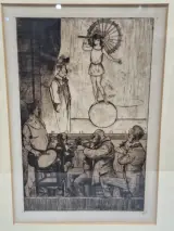 Edmond Van Offel (1871–1959) - originele ets "Circusvoorstelling" (1917) – foto 2 – kavel bij De Kringwinkel, Gent