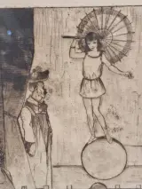 Edmond Van Offel (1871–1959) - originele ets "Circusvoorstelling" (1917) – foto 6 – kavel bij De Kringwinkel, Gent