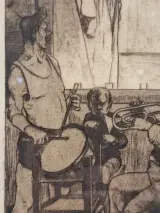 Edmond Van Offel (1871–1959) - originele ets "Circusvoorstelling" (1917) – foto 7 – kavel bij De Kringwinkel, Gent