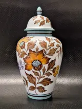 Vintage Gouda Flora Holland Aardewerk Dekselvaas - Decor 'Flora' (#3000) – foto 2 – kavel bij De Kringwinkel, Gent